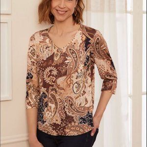 LAURA (petites):  Paisley Print Blouse - paisley